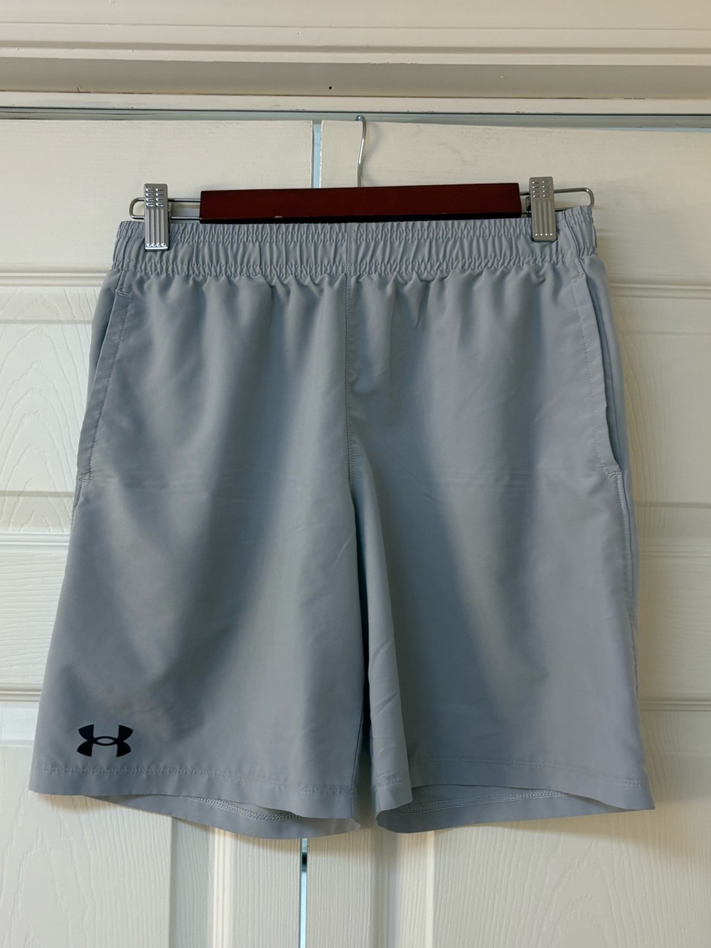 Under Armour Boys Light Gray Athletic Shorts
